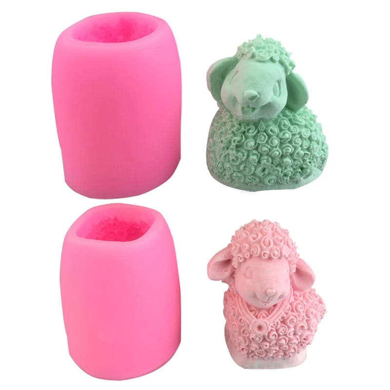 Soap Making At Home - 3D Sheep Silicone Candle Mold DIY