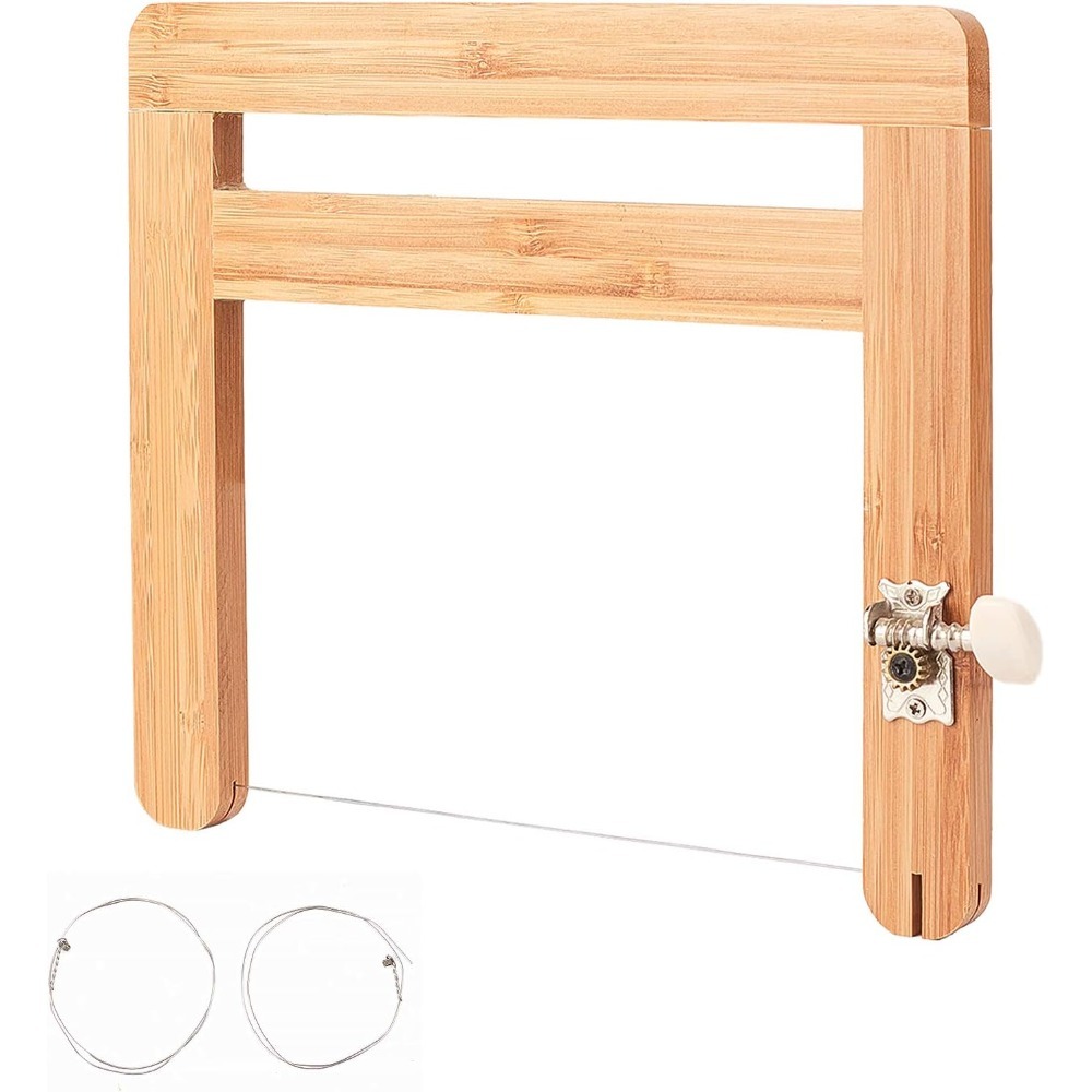 Soap Cutter Wire - Wire Bamboo Soap Cutter Adjustable Non-Stick