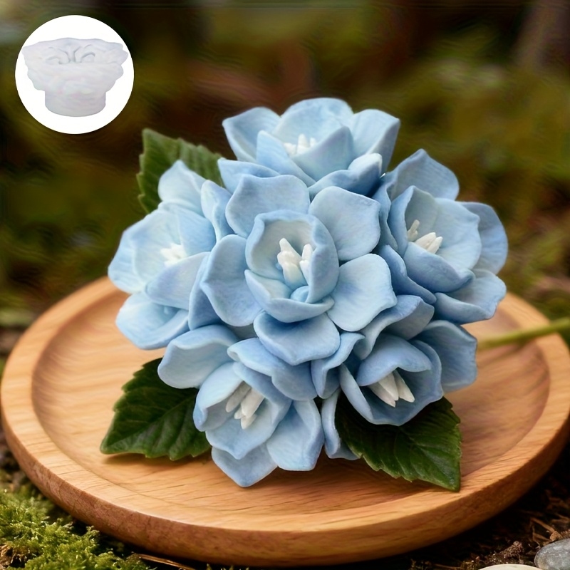 Soap Making Workshop - 1 Hydrangea Candle Silicone Mold，Suitable for