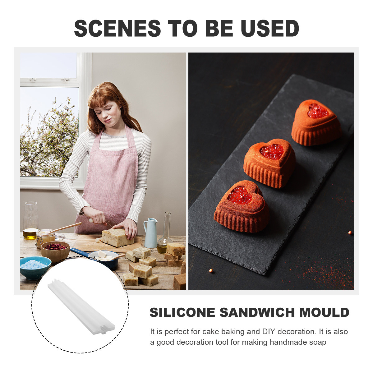 Soap Making Youtube - 1Pcs Smooth Soft Silicone Sandwich Tube
