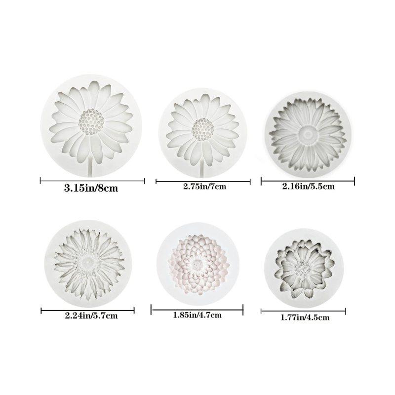 6 Pieces，Sunflower Daisy Silic - огляд і ціна Soap Making Bar