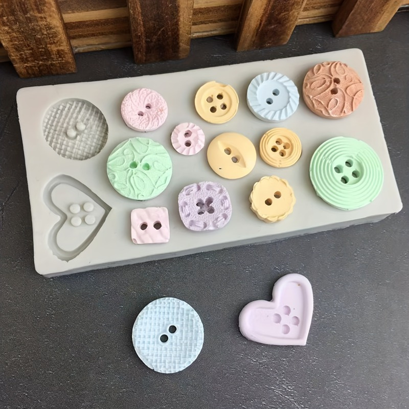 Buttons Shape Silicone Mold Si - огляд і ціна Soap Making Workshop