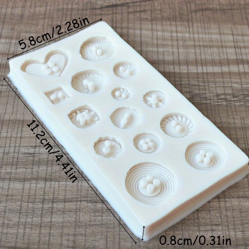 Buttons Shape Silicone Mold Si - огляд і ціна Soap Making Workshop