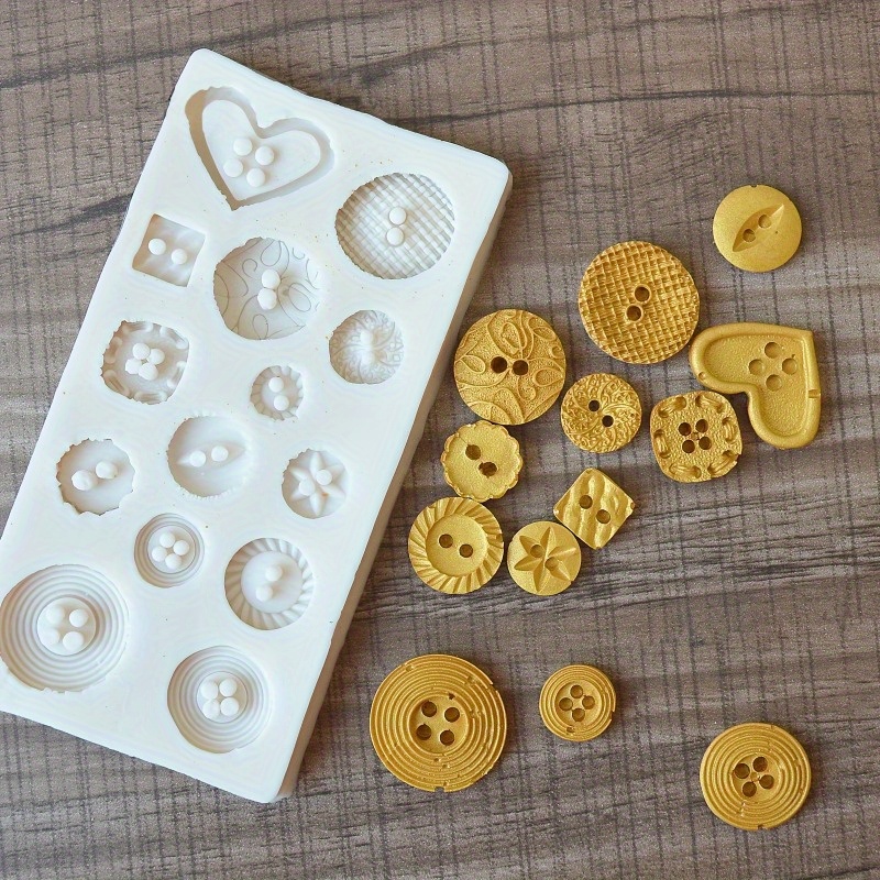 Buttons Shape Silicone Mold Si - огляд і ціна Soap Making Workshop