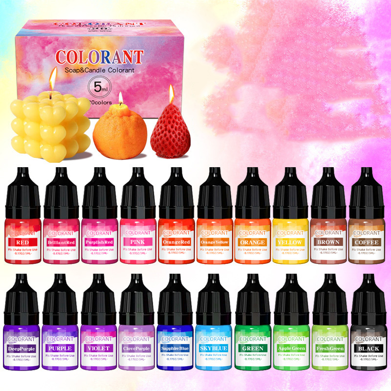20 colors Candle Wax Pigment L - огляд і ціна Soap Making Ingredient
