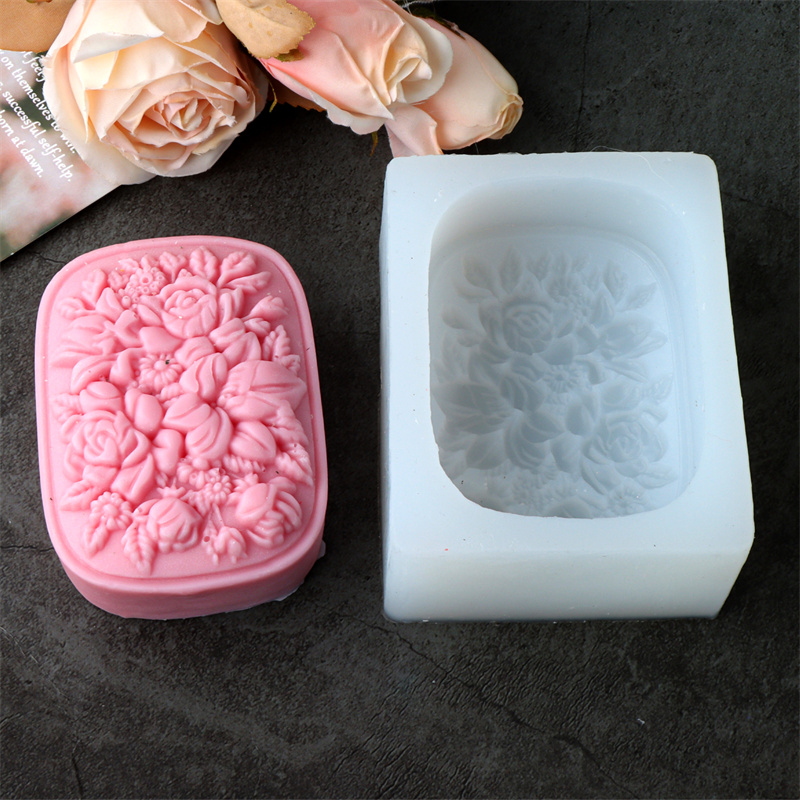 Square Floral Silicone Soap Mo - огляд і ціна Soap Making At Home