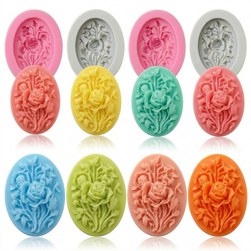 4 Silicone mold with flower sh - огляд і ціна Soap Making Workshop
