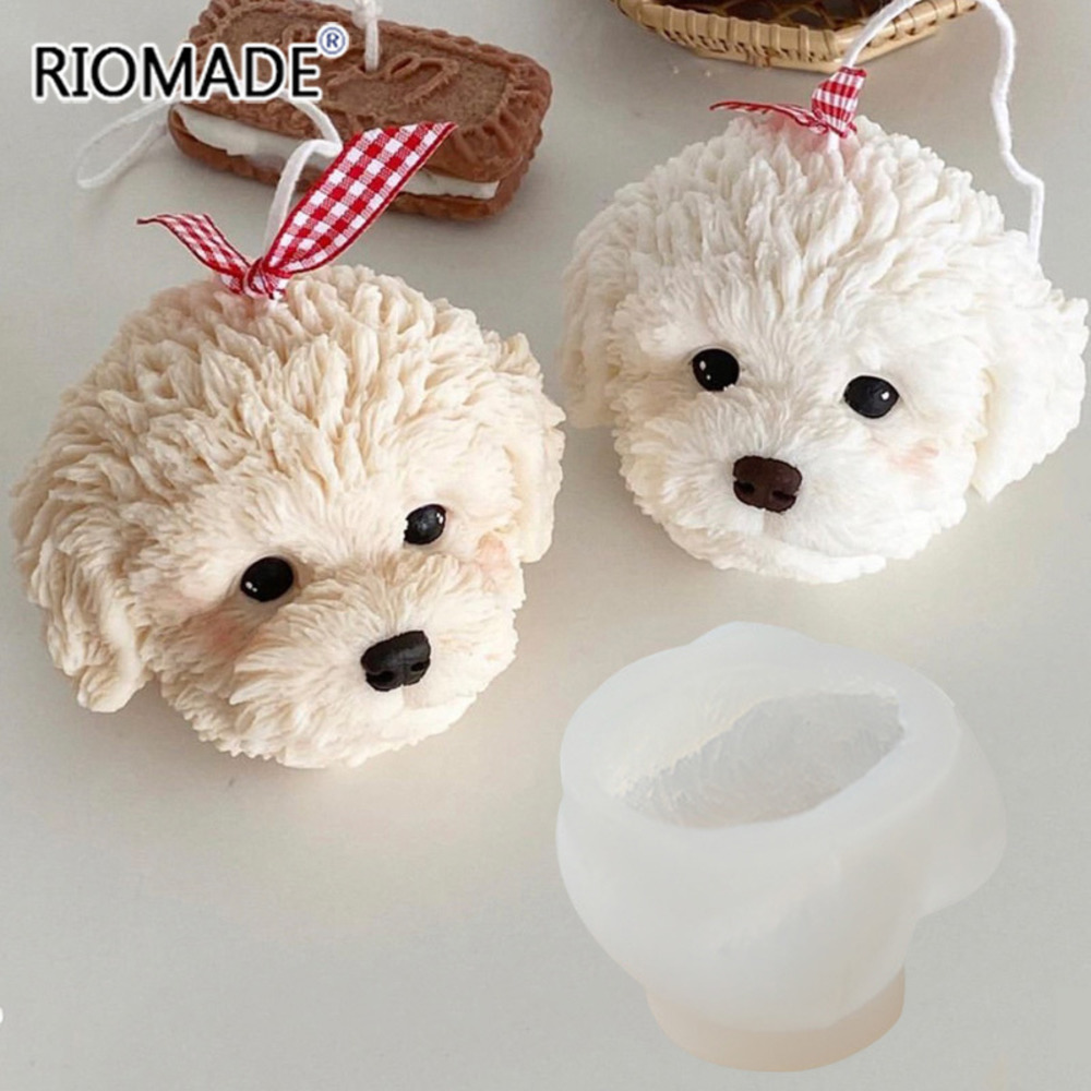 Teddy Dog Head Candle Mold Cut - огляд і ціна Soap Making At Home