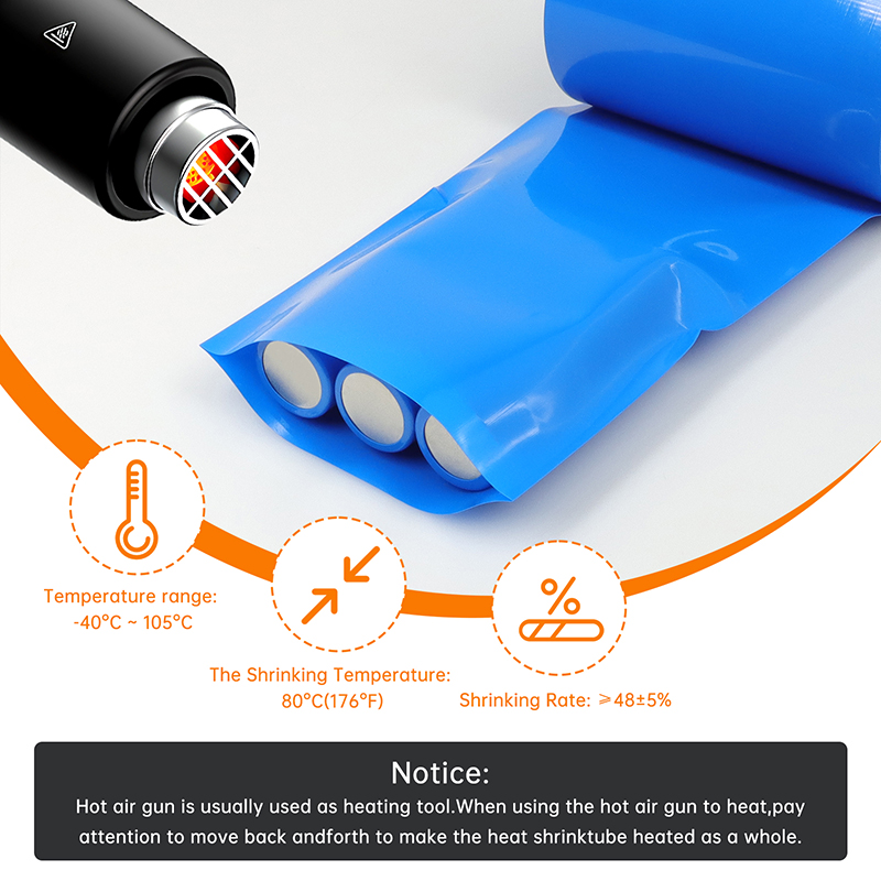 1/5m PVC Heat Shrink Tube Blue - огляд і ціна Shrink Wrap Pvc